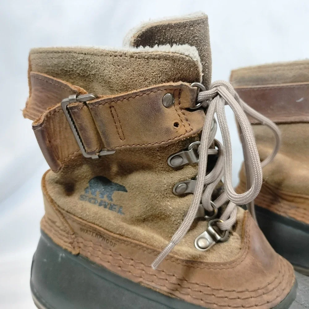 Sorel Duck Boots (Rain/Snow); Waterproof Leather/Suede & Faux Fur